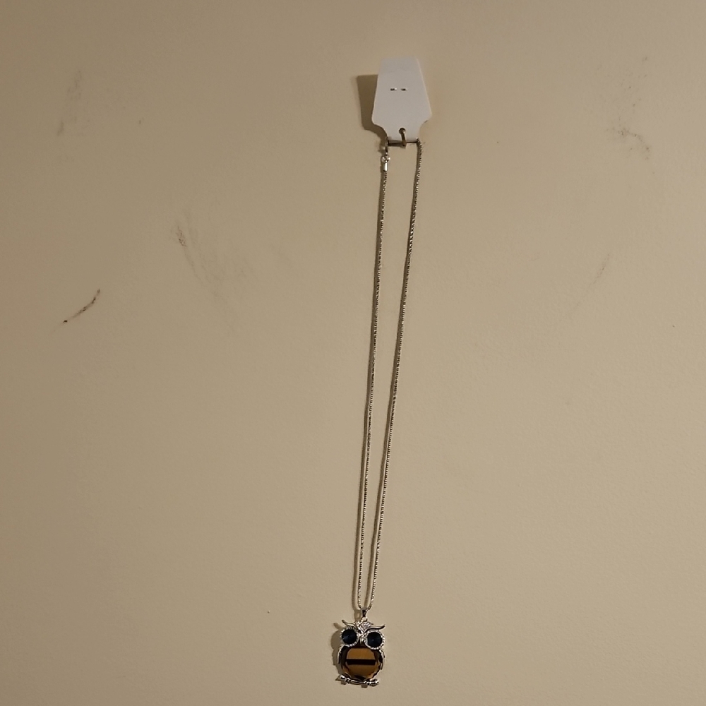 Owl Long Necklace. NEW